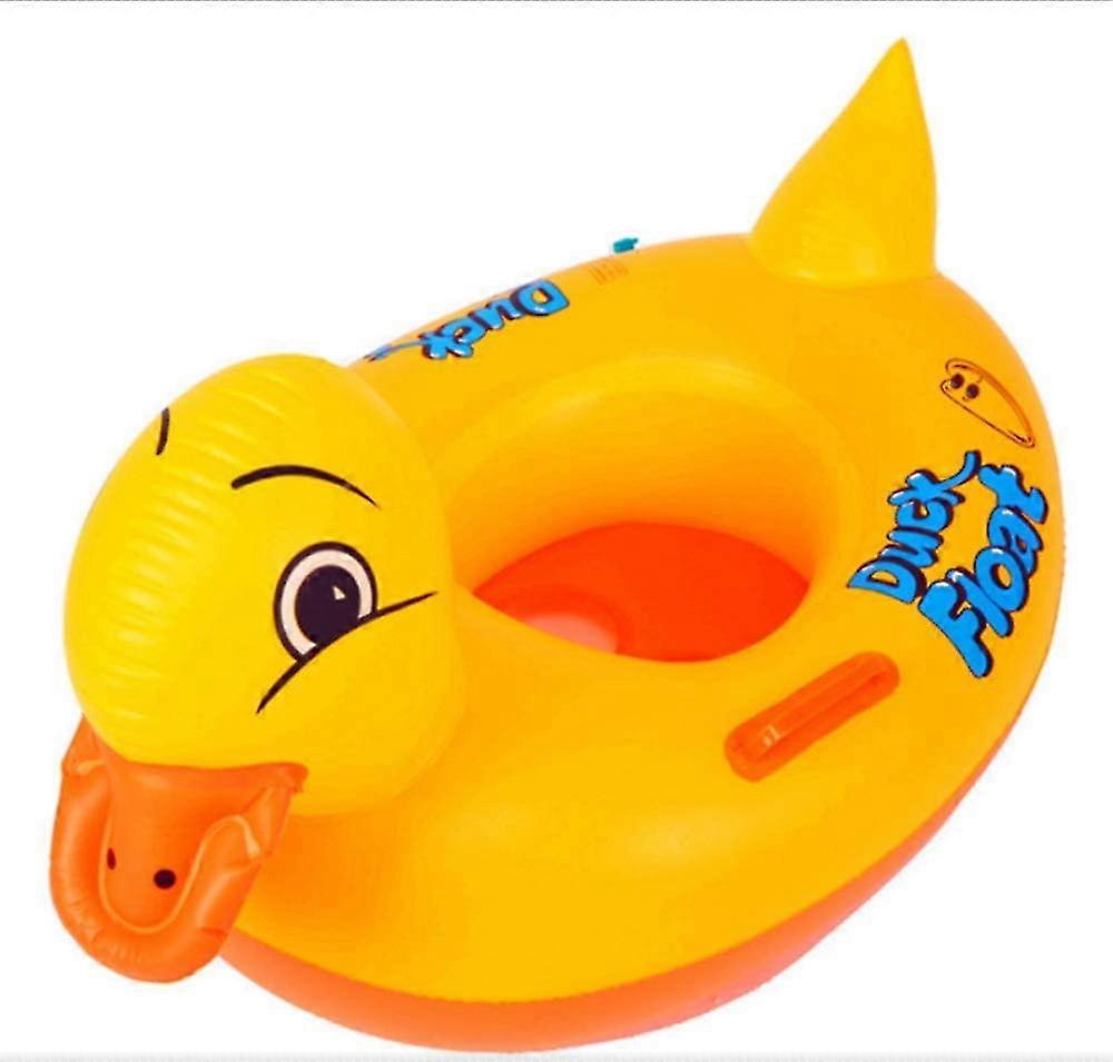Anneau de natation gonflable pour les enfants, petit canard jaune piscine flotteur tôt anneaux de natation plaisir de l’eau caoutchouc siège sûr bateau radeau