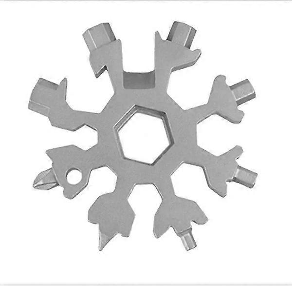 18 In 1 Snowflake Tool Card Combination Multifunctional Snowflake Screwdriver Snowflake Wrench Tool Snowflake Tool Card