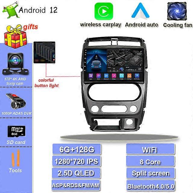 Android 12 For Suzuki Jimny 3 2005-2019 Autoradio GPS Navigation 6G+128G Car Radio Multimedia player Head Android auto carplay