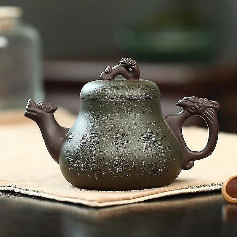 purple clay teapot handmade dragon kettle |teapots