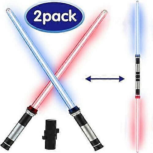 Lightsaber Saber Swords Led Flashing Light Toys With Sound Extendable Plastic