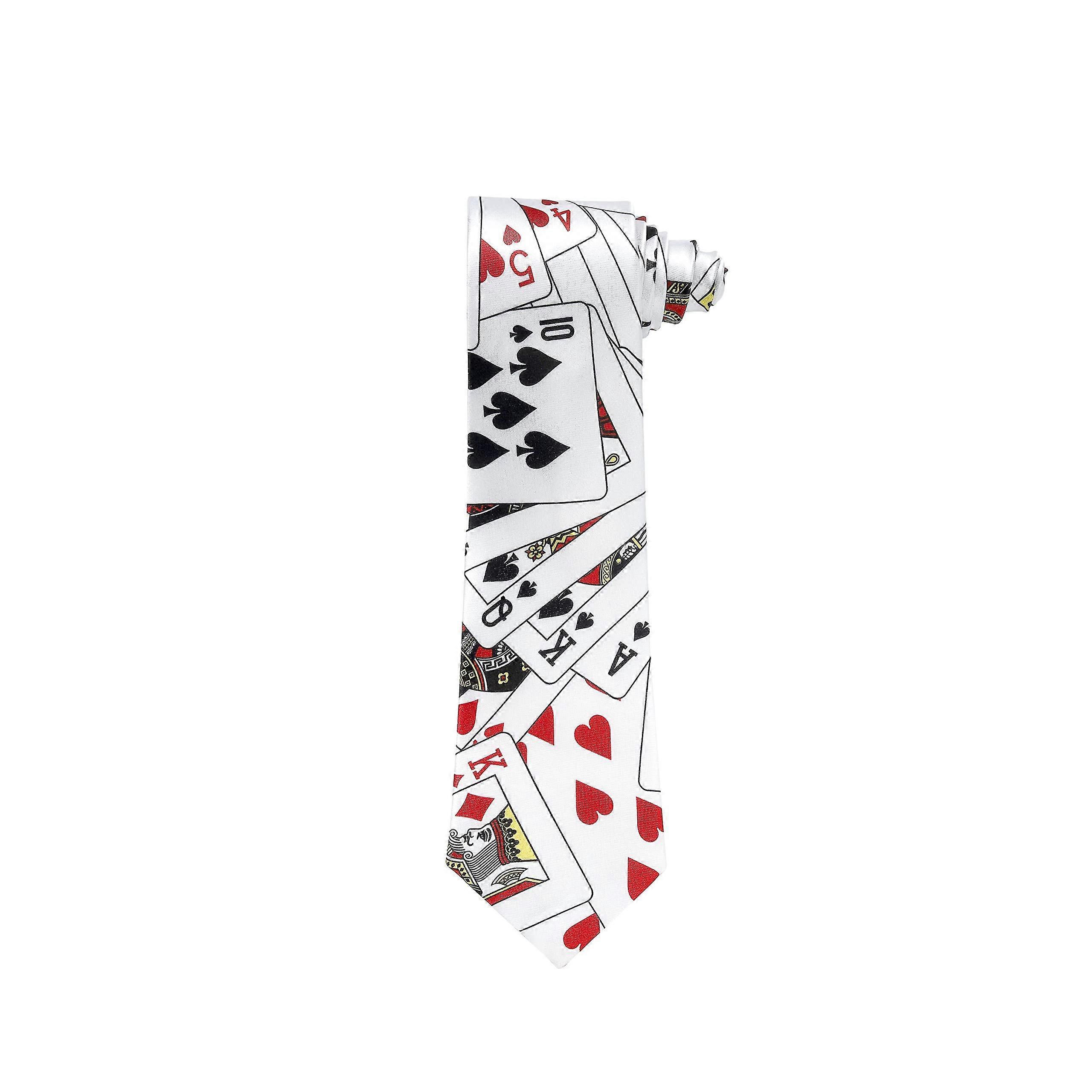 Mens Neck Tie Poker Playing Cards