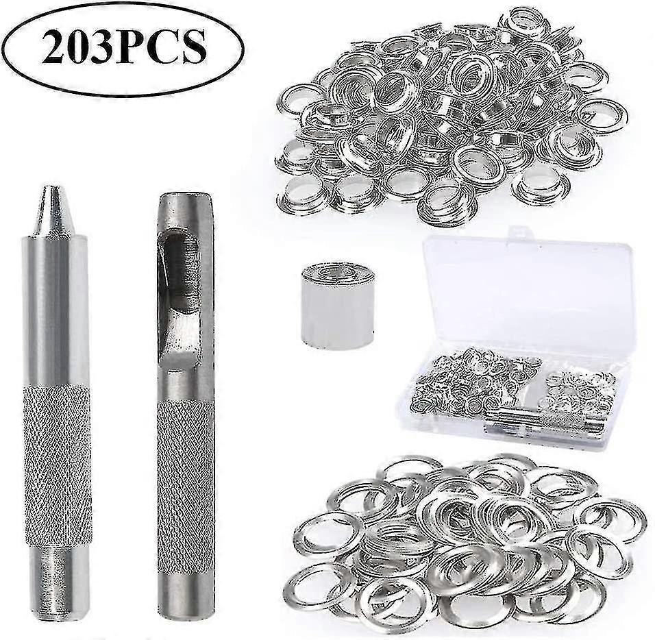 Grommet Eyelets Kit, 100 Sets Eyelets 10Mm Eyelets, Tarpaulin Repair Kit