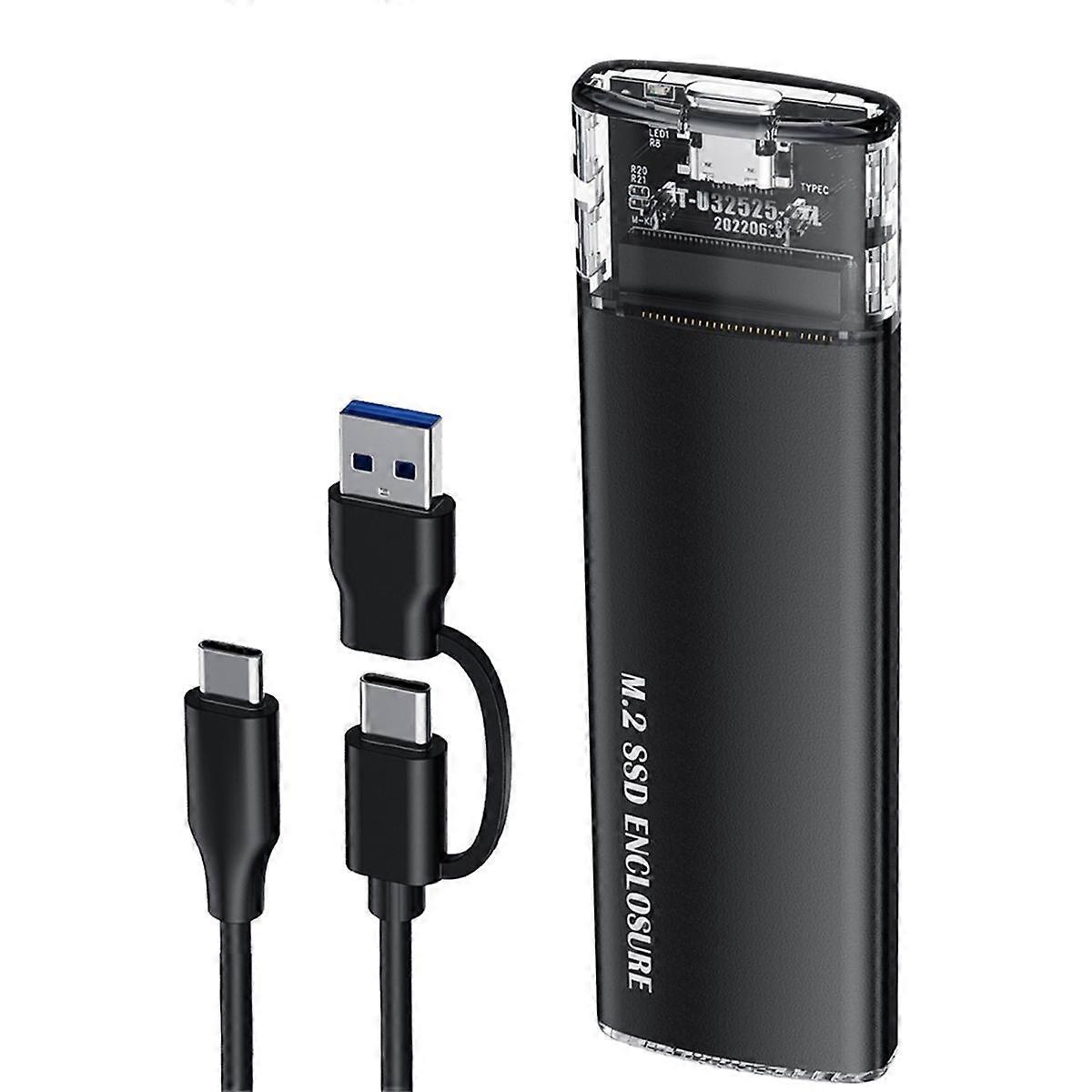 M.2 2280 2260 2242 SSD NVME PCIe NGFF SATA Dual Protocol USB Typ C PCI-E M2 SSD Externt hölje Hårddisk Box