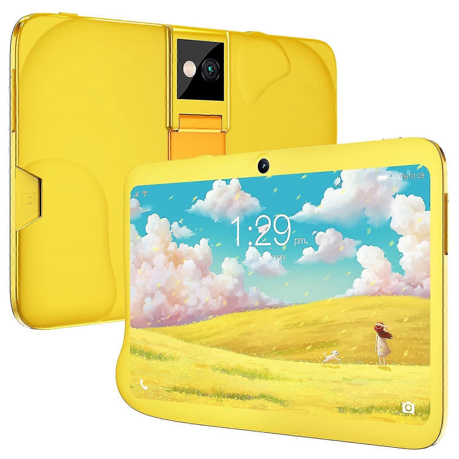 Tablet para crianças, 10 polegadas Androrid Toddler Tablet para crianças, Tablets, câmera, pré-instalado&pai Controlyellow1pcs