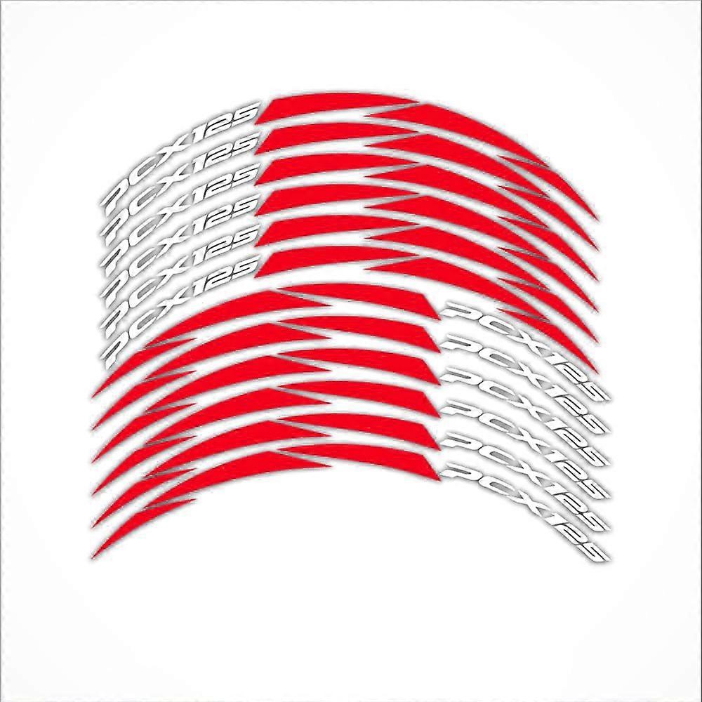 New Tire Modification Motorcycle Rim Stickers Reflective Stickers for Pcx 125 PCX125 2018 2019 red