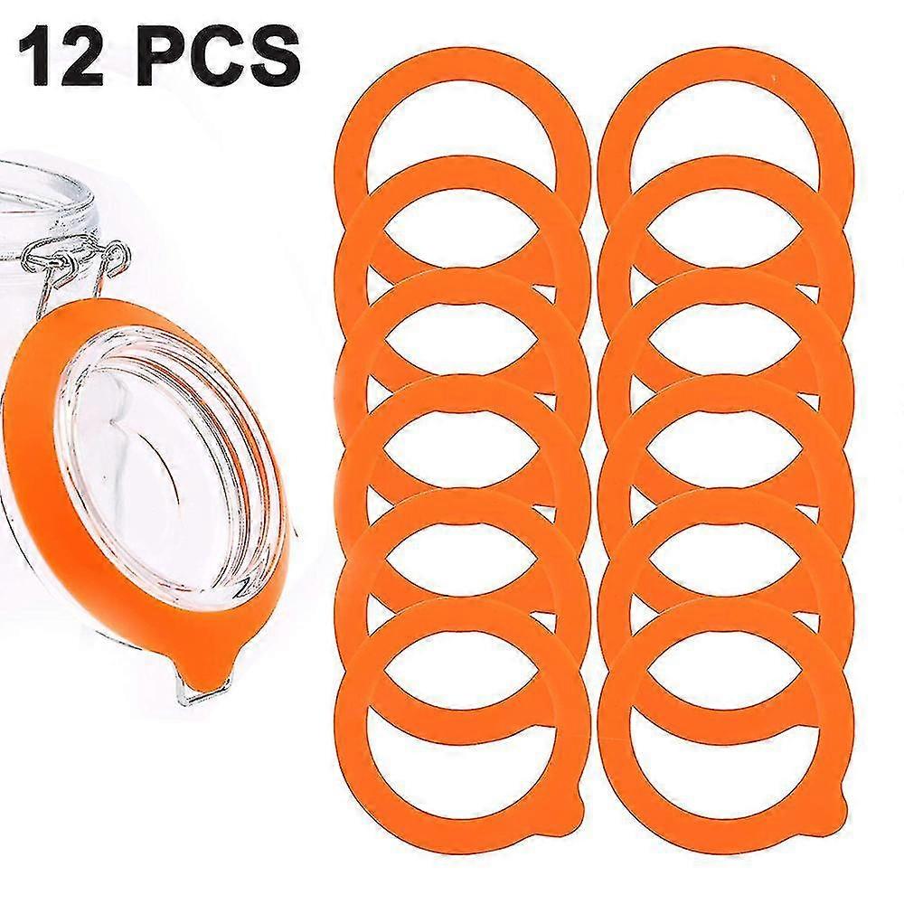 12 Pieces Silicone Jar Gaskets Replacement Silicone Seals