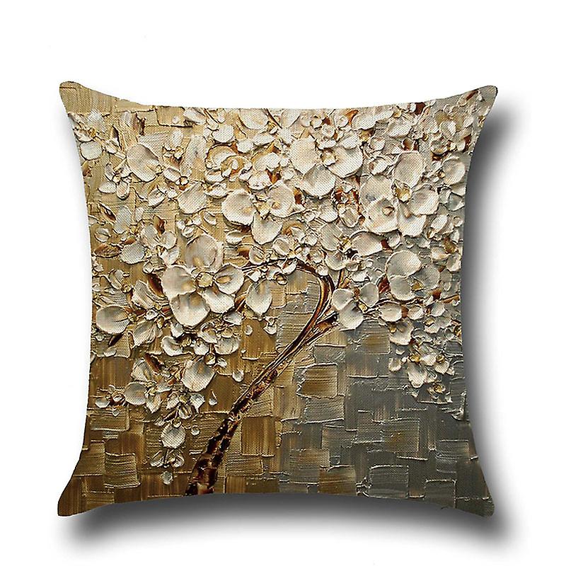 18 Blossom Tree Sofa Throw Pillow Case Coton Lin Housse Chambre Décor