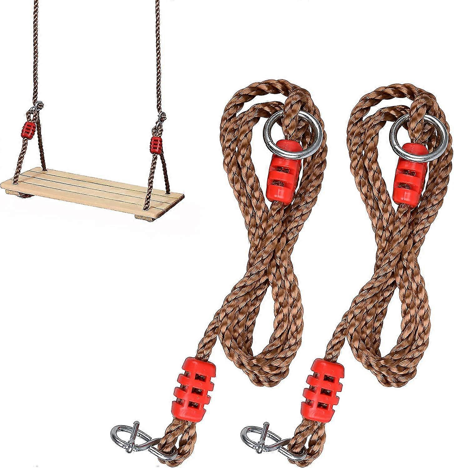 Tree Swing Ropes Hammock Straps-2pcs Adjustable Hanging Ropes Holds To 600lbs,heavy Duty Replacement Swing Multi-strand Ropes,perfect For Playground S