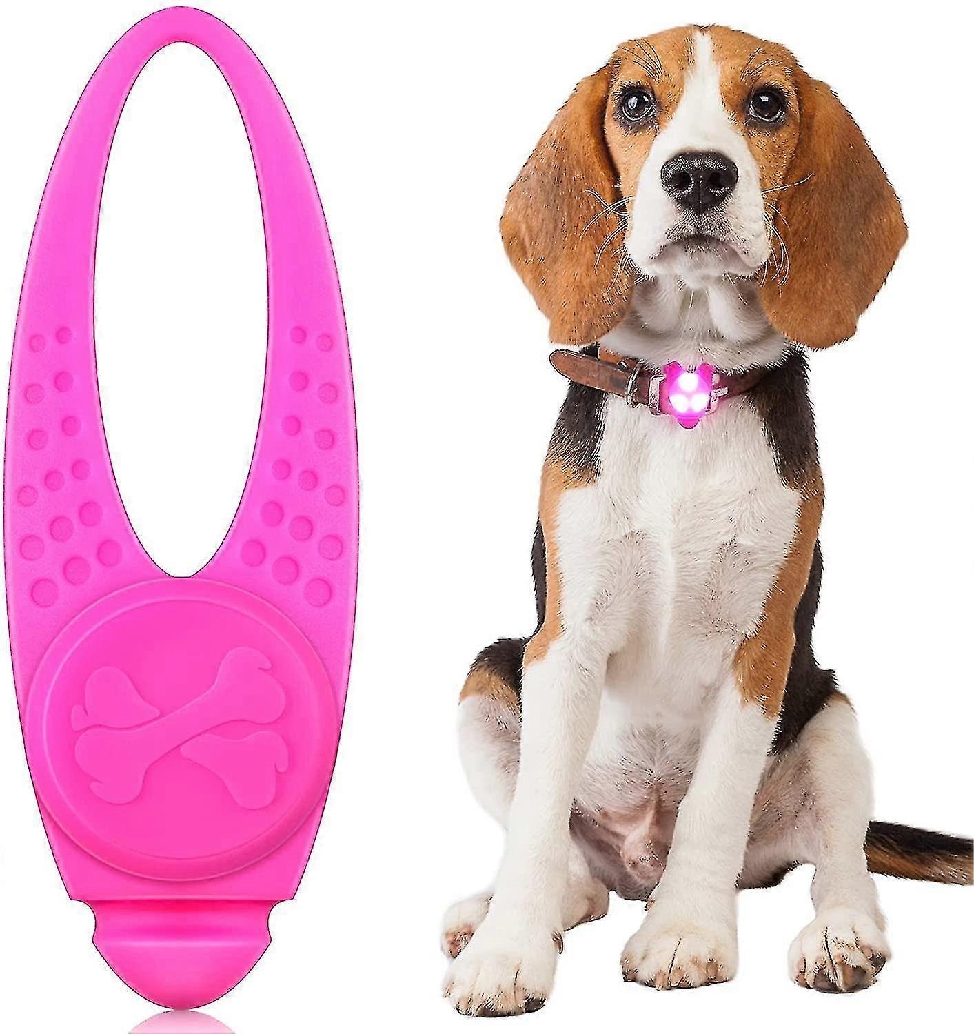 Bjxy الكلب طوق أدى ضوء سيليكون متوهجة طوق ضوء كليب على القط أضواء السلامة ليلة المشي أدى ضوء سحر الكلب اكسسواري