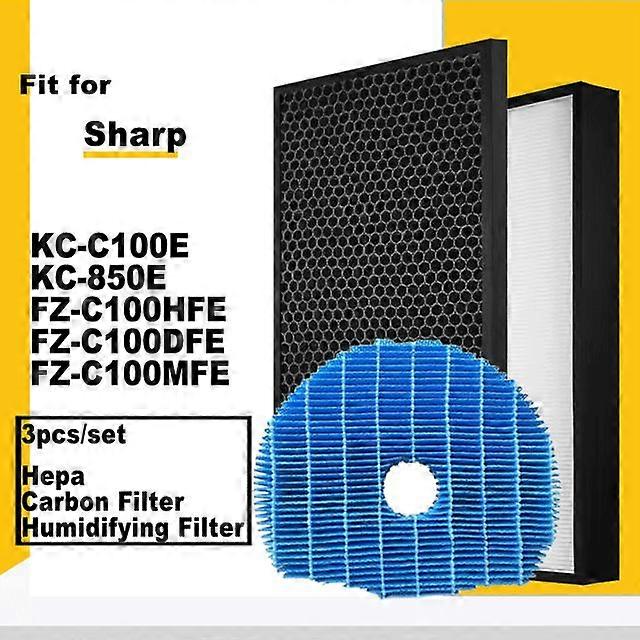 FZ-C100HFE FZ-C100DFE FZ-C100MFE Ersatz-HEPA-Filter-Aktivkohlefilter für Sharp KC-C100E KC-850E Luftbefeuchter Luftreiniger