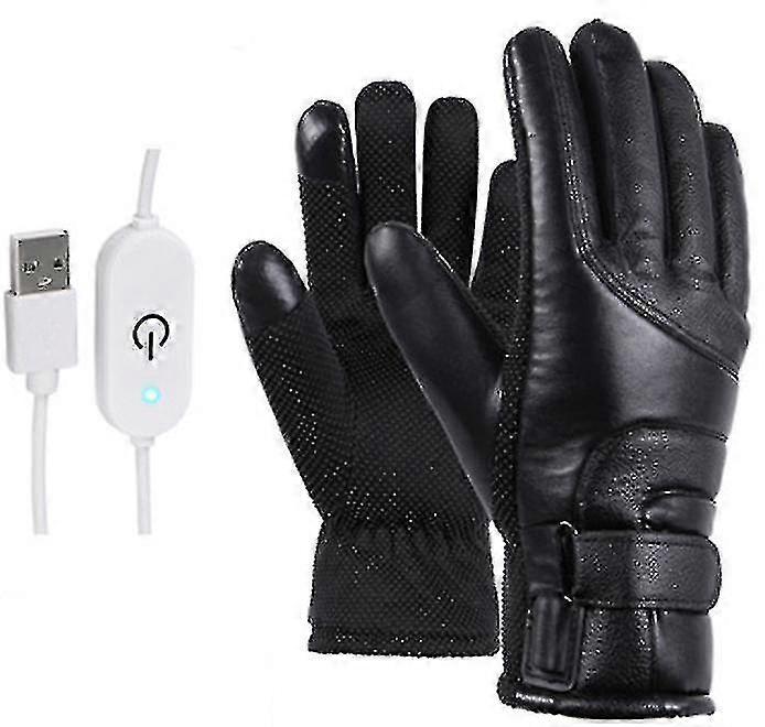 Motorcycle Electric Heated Gloves Touch Screen Winter Warm Waterproof Windproof