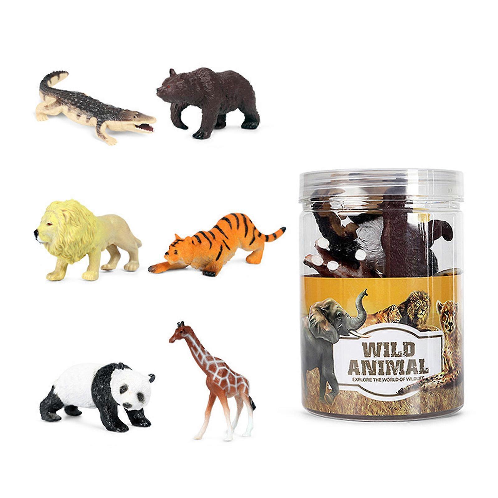 Model Safari Park Animal Statue Figure Toy for Table Window Display Kids Favor