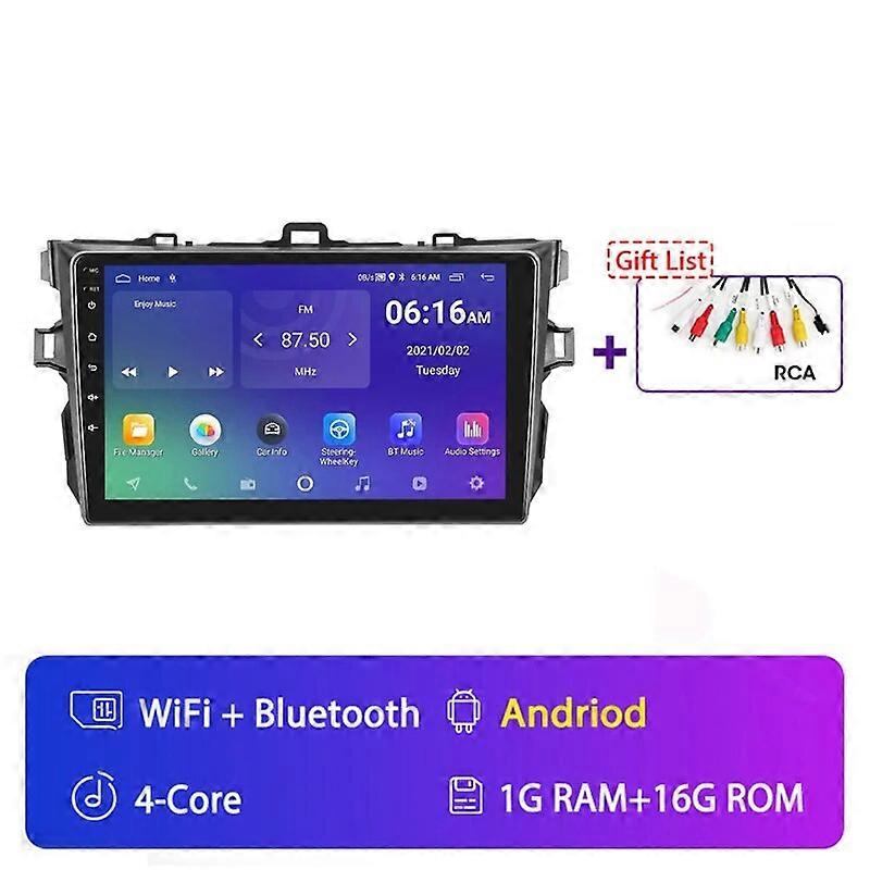 Android 13 Carplay Car Radio for Toyota Corolla E140/150 2007 2008 2009-2013 multimedia player GPS Navigation 2din autoradio