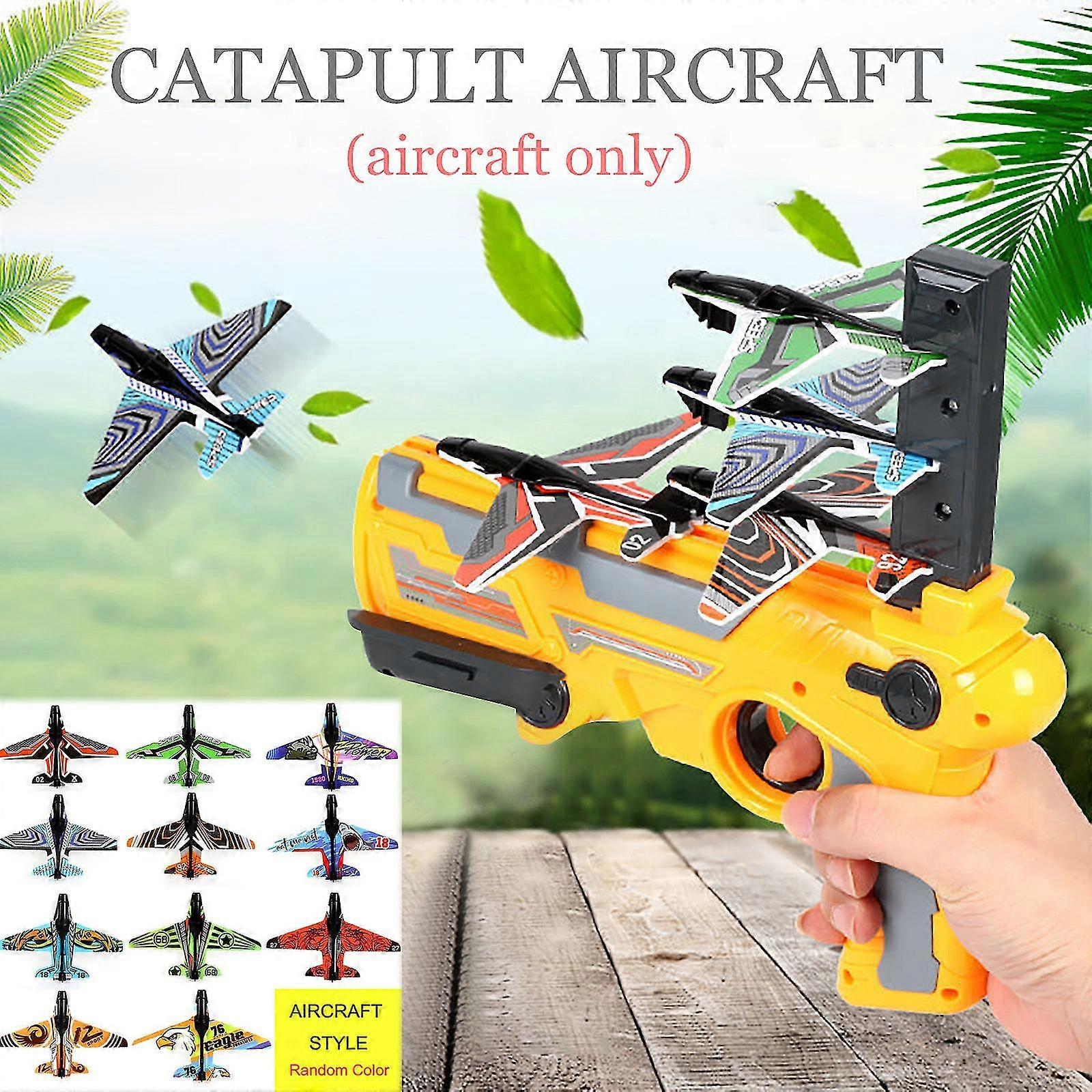 Bubble Catapult Plane One-click Ejection Model Foam Airplane For Outdoor Kid Toy