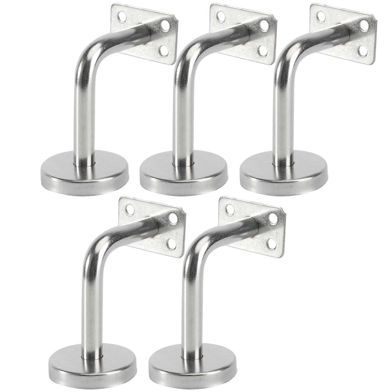 5Pcs Professional Solid Stainless Steel Handrail Wall Mounted Brackets Supports