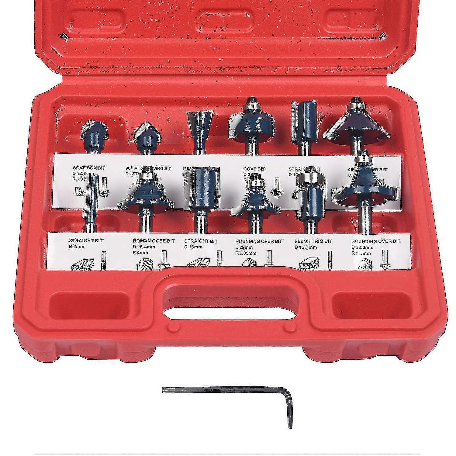 12 Pcs Router Bits Woodworking Tool