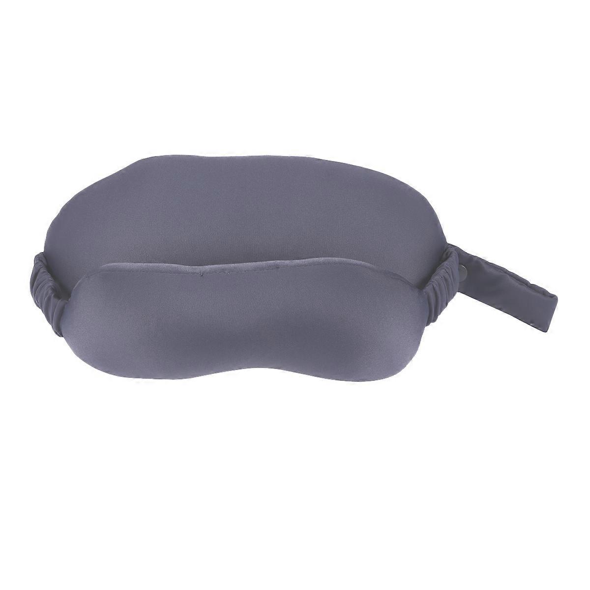 1pc 2-in-1 Eye Mask Pillow Office Airplane Multi-function Cooling Smooth Travel Neck Pillow Grey