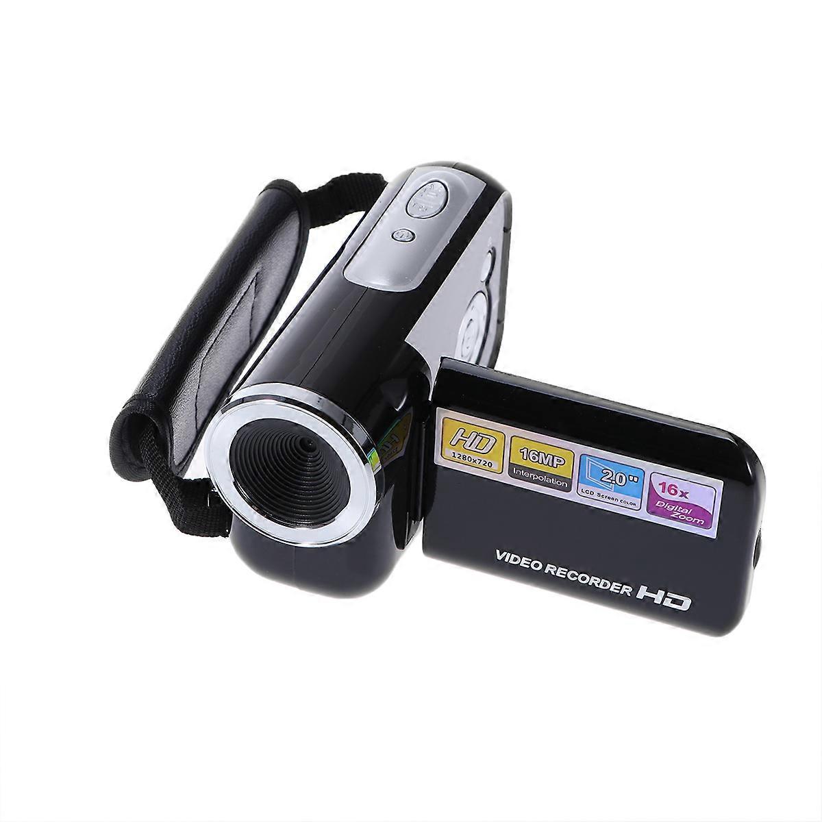 Mini Vídeo DV Camcorder Handheld 16 Milhões de Pixels Câmera Digital LED Flash Zoom Digital 2,0 polegadas (Preto)