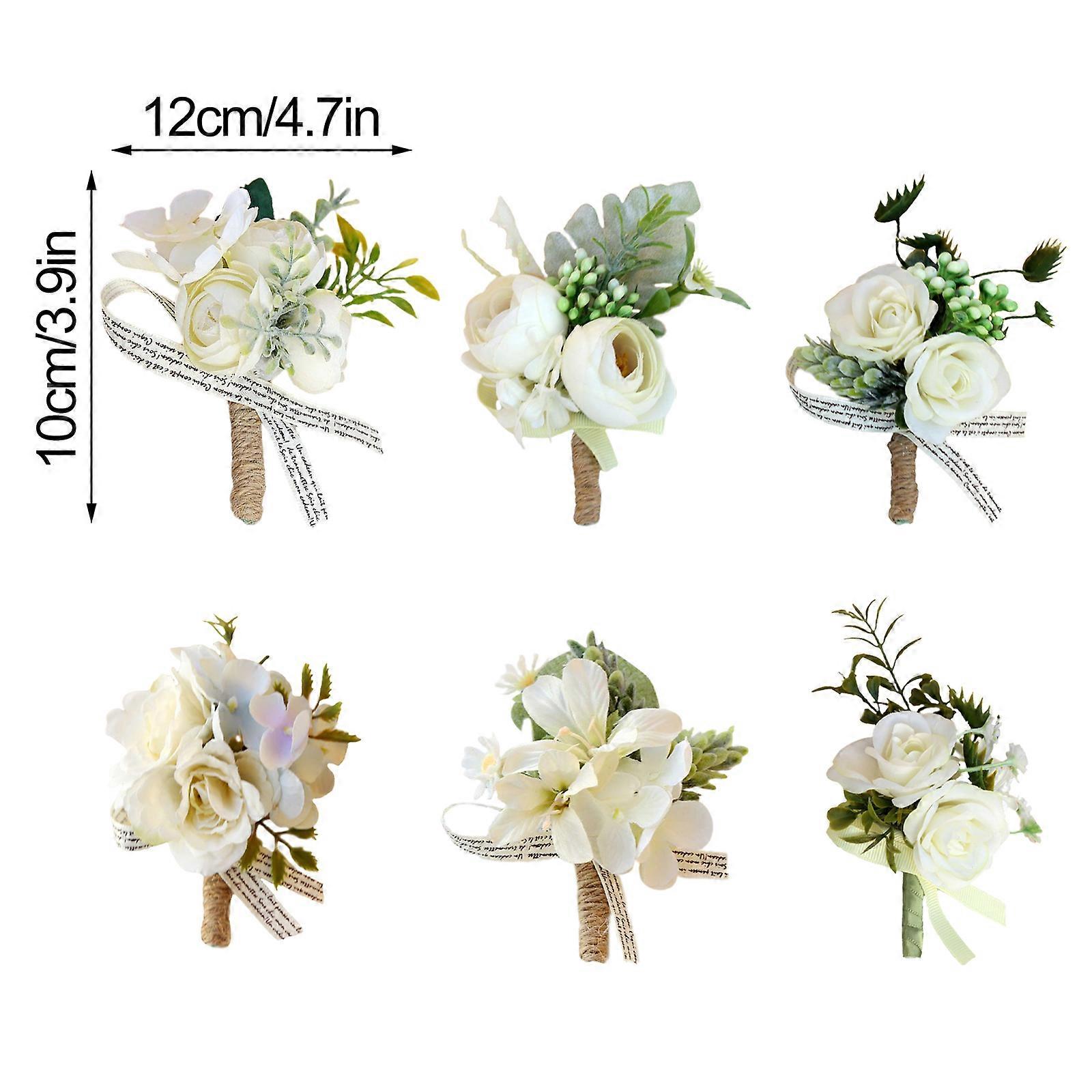 ורד מלאכותי corsage חתן חתן חתונה זר פרח boutonniere סיכה