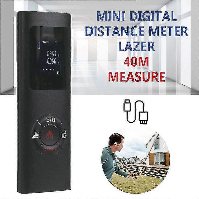 Naiwang 2022 Mini Rechargeable Digital Distance Meter Lazer 40m Measure Range Rangefinder Ourdoor And Indoor Rangefinder Durable