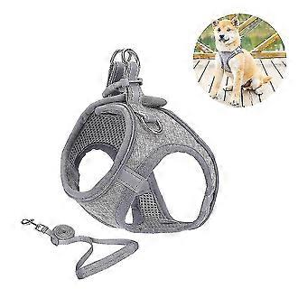 S Dog Harness, Harness, Soft Dog Harness E Leash Set Com A Collargrey-xs Aespa