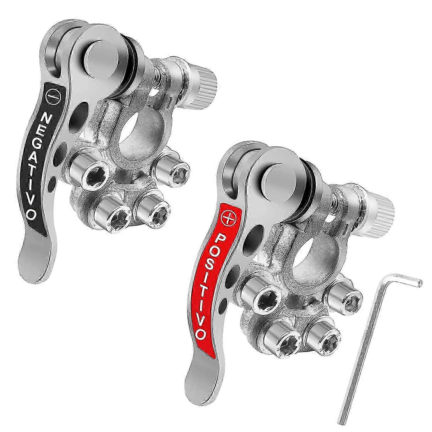 Battery Terminal Connector,2 Battery Quick Disconnect Copper Plates Positive and Negative Post Battery Terminals, Suitable for Boats, Cars, Trucks and