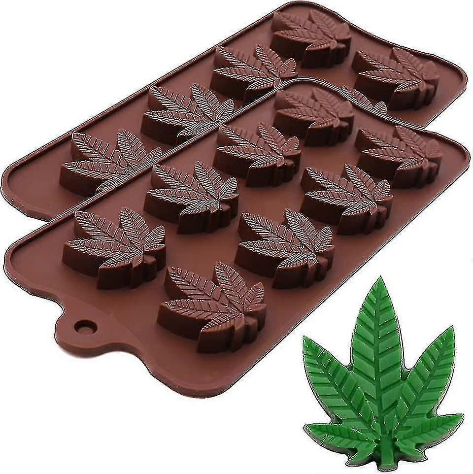 Weed Hemp Leaf Silikonform kan Candy Mold Chocolate