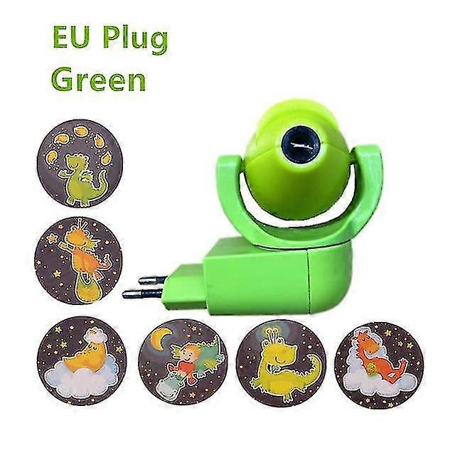 Projetor de projetor de animais da Lua Estrela 6 Imagens Sensor Eu Plug Night Light Lamp Para crianças decoração de quarto de bebê