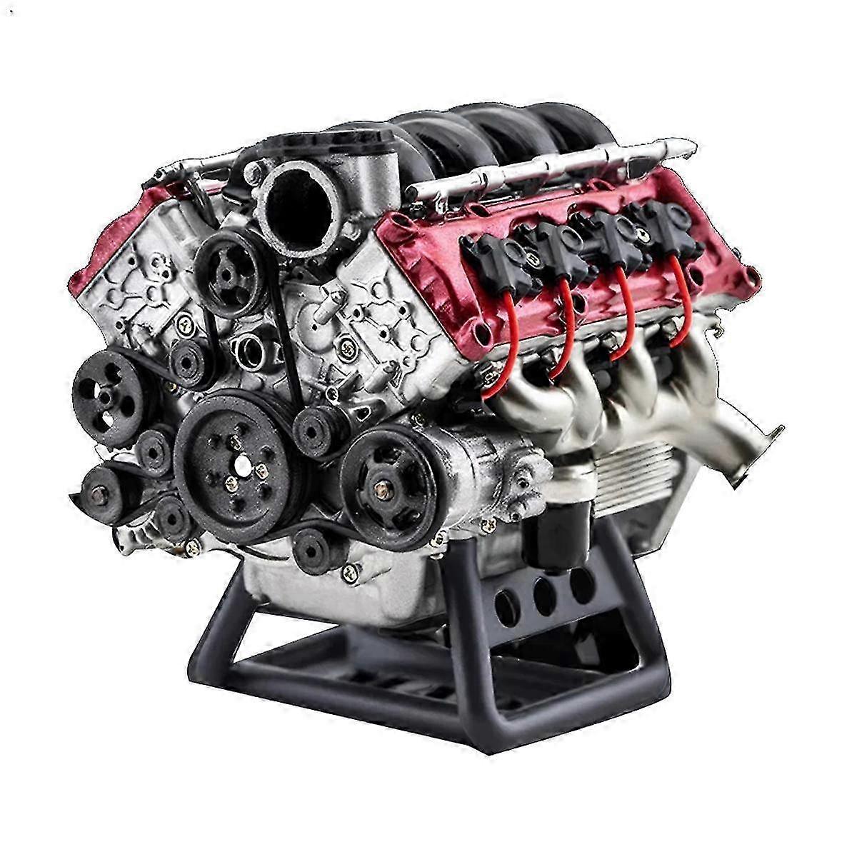V8 Engine Internal Combustion Model Assembly Kit Rc Full Simulation Engine Suitable For Ax90104 Sc
