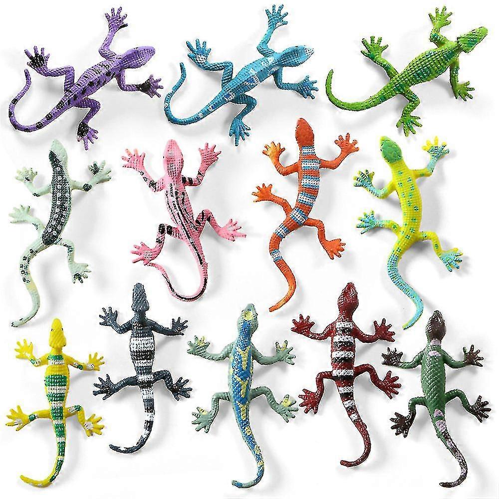 12pcs Educational Realistic Reptile Action Figures Play Set Lizards Models Perfect Party Model Toys