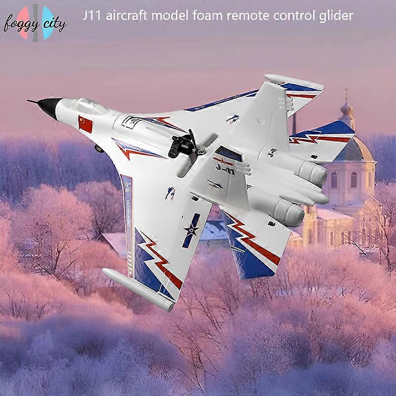 J11 Aircraft Model Foam Remote Control Glider Tumble Stunt Fighter Fall Belt Automatic Balance Gyroscope Aircraft Toy Model