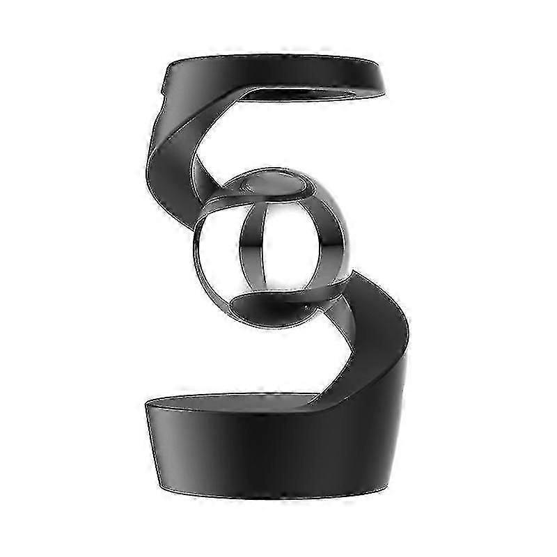 Gravity Defying Kinetic Desk legetøj, Desktop suspenderet gyroskop, optisk illusion skrivebord legetøj, rustfrit stål kugle, stress relief kinetisk skulptur