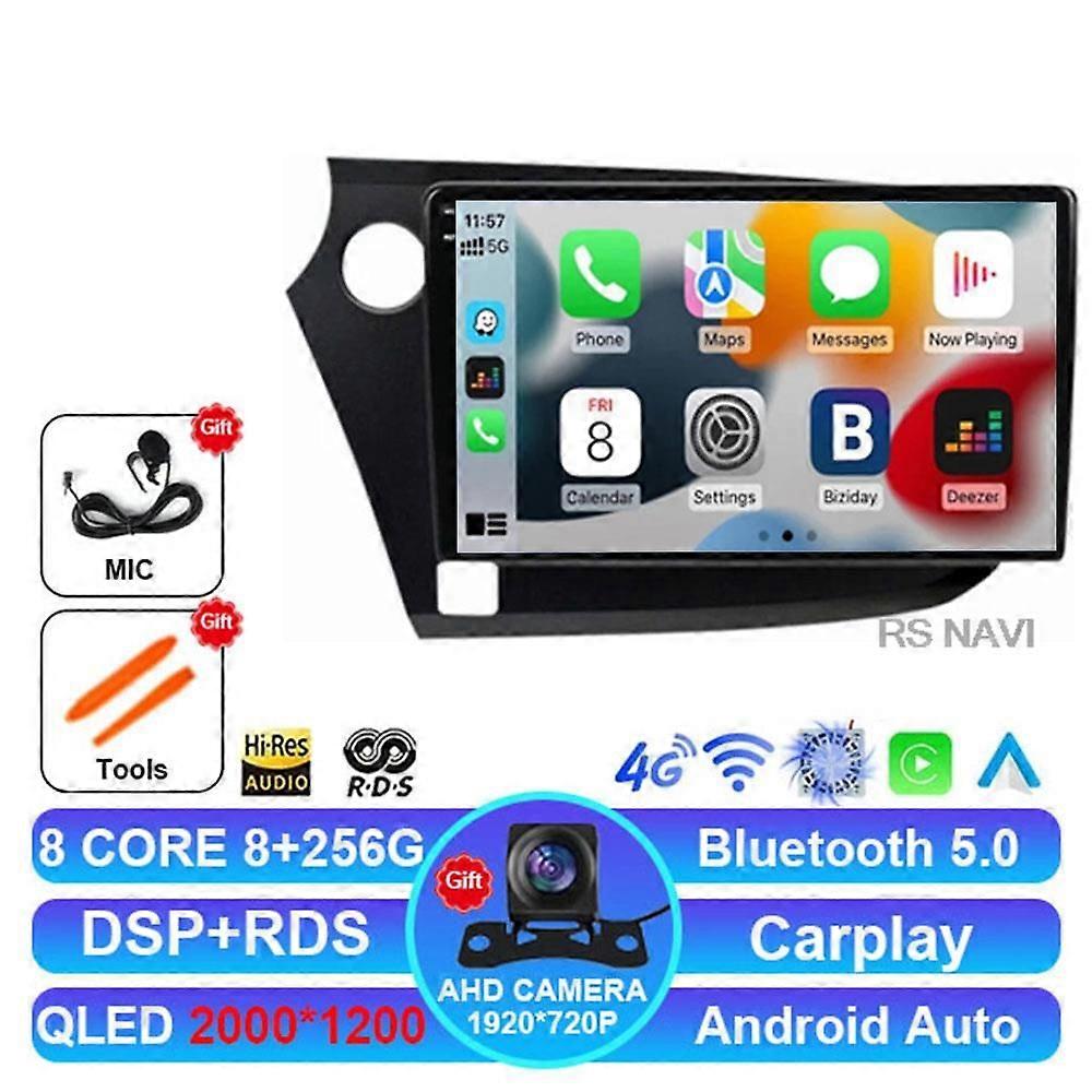 Android 14 Car Radio For Honda Insight 2 2009 - 2014 Lhd Dsp 4g Lte Stereo Head Unit 5g Wifi Gps Navigation Multimedia Dvd Bt