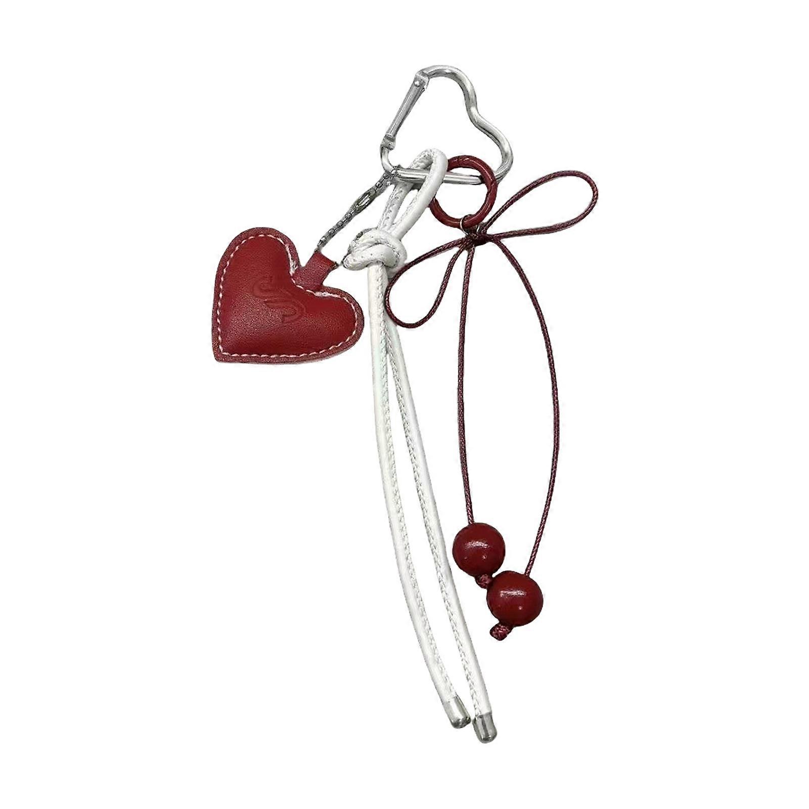 Trendy Cherry Designs Keychain Providing Secure Key Carrying Solution Everyday Commute Keyring Present for Fashion Users Red
