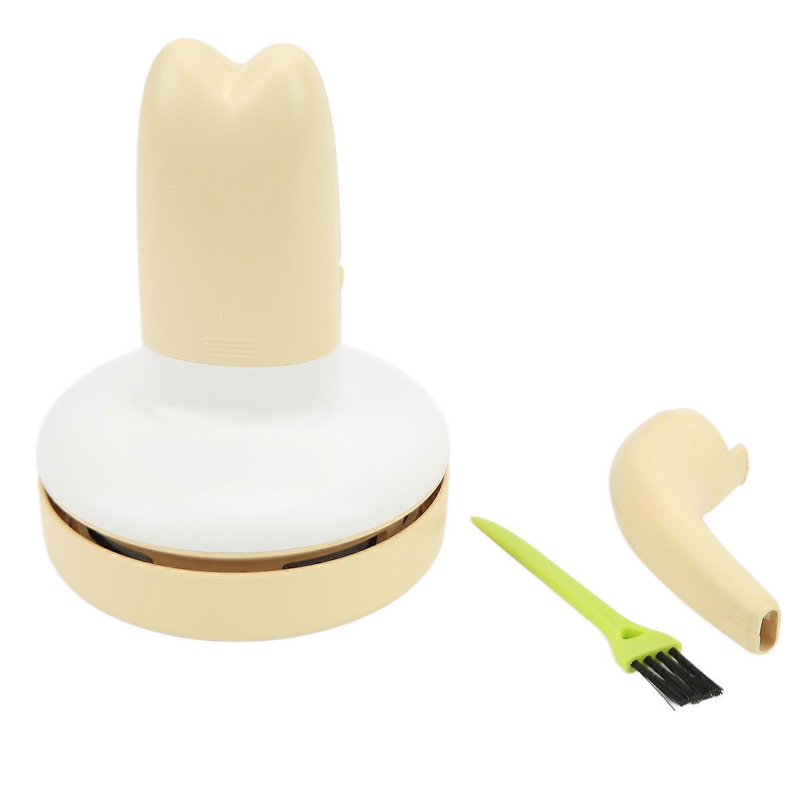 Yellow Desktop Vacuum Cleaner: Mini Handheld Table Dust Sweeper