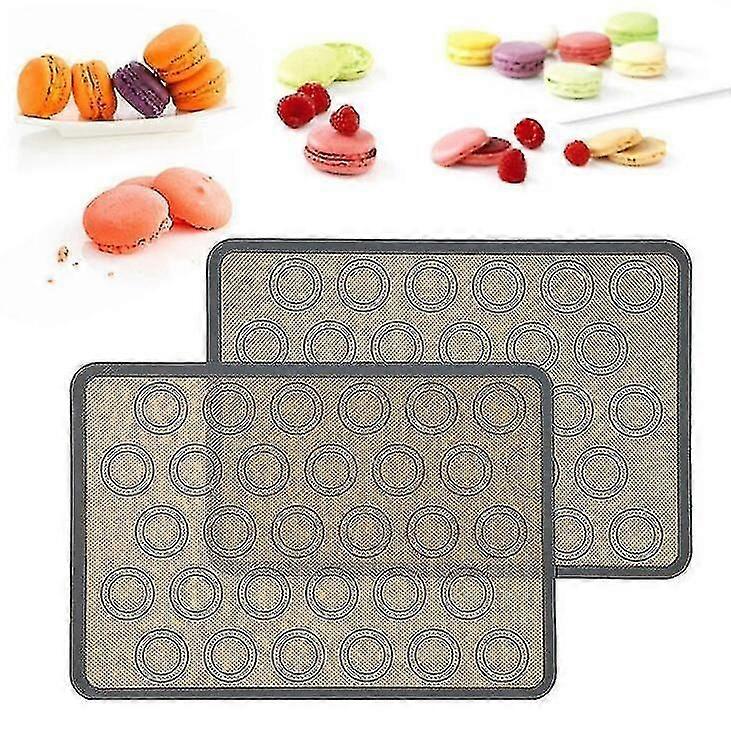 2 Pieces Gray Edge 420*295mm Silicone Baking Mats Non-stick Baking Mats Silicone Oven Mats Baking Ma