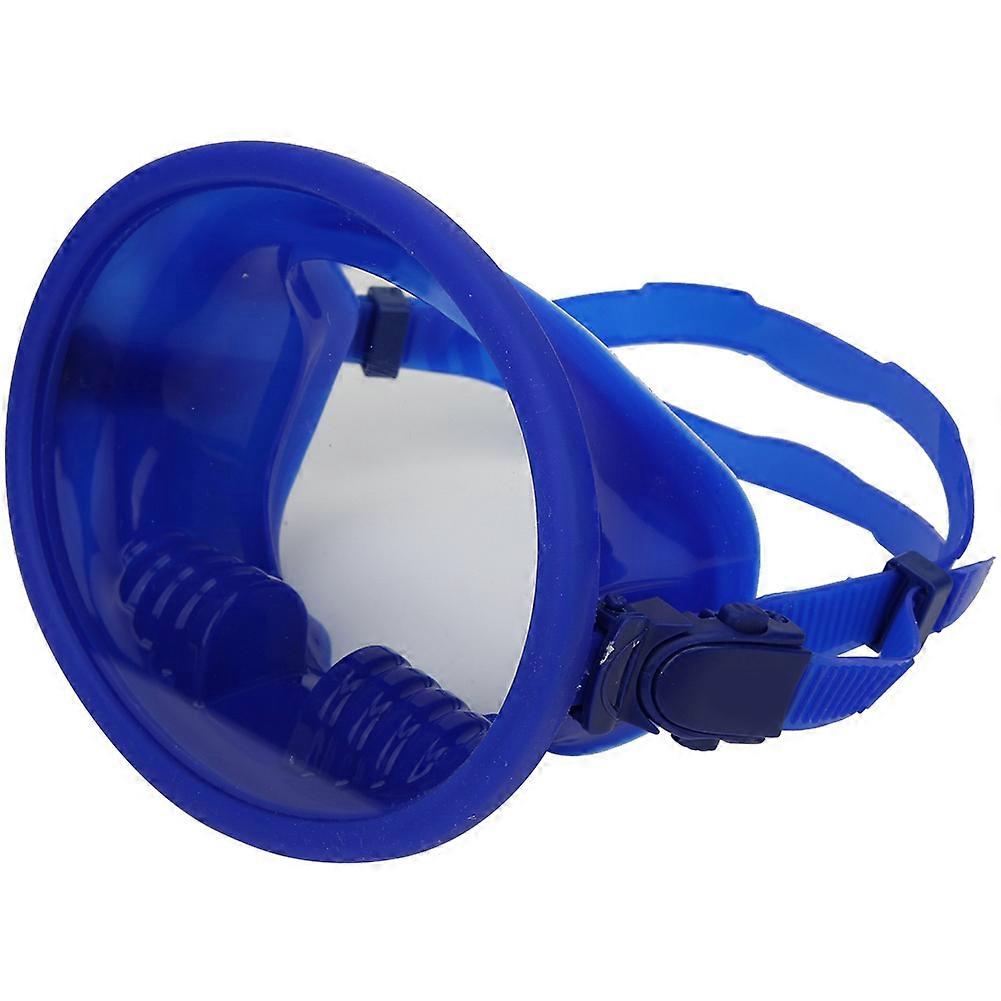 Full Wide View Snorkeling Scuba Diving Mask Anti fog Waterproof Silicone Dive Equipment(Blue)