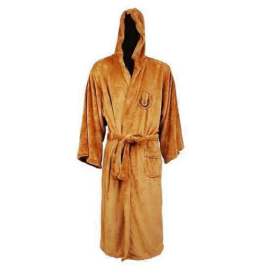 Men Robe Thicken Homewear Skin-touch Coldproof Pockets Nightgown Bathrobe for Home
