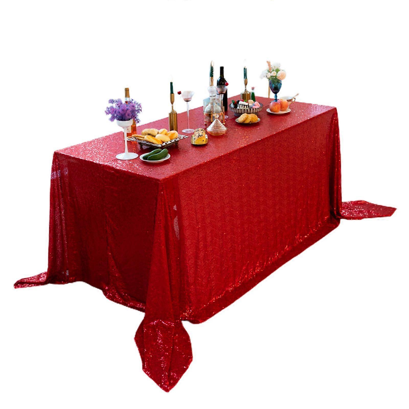 Rectangular Tablecloth with Sequins, Tablecloth, Water-Repellent, Table Linen, Lotus Effect