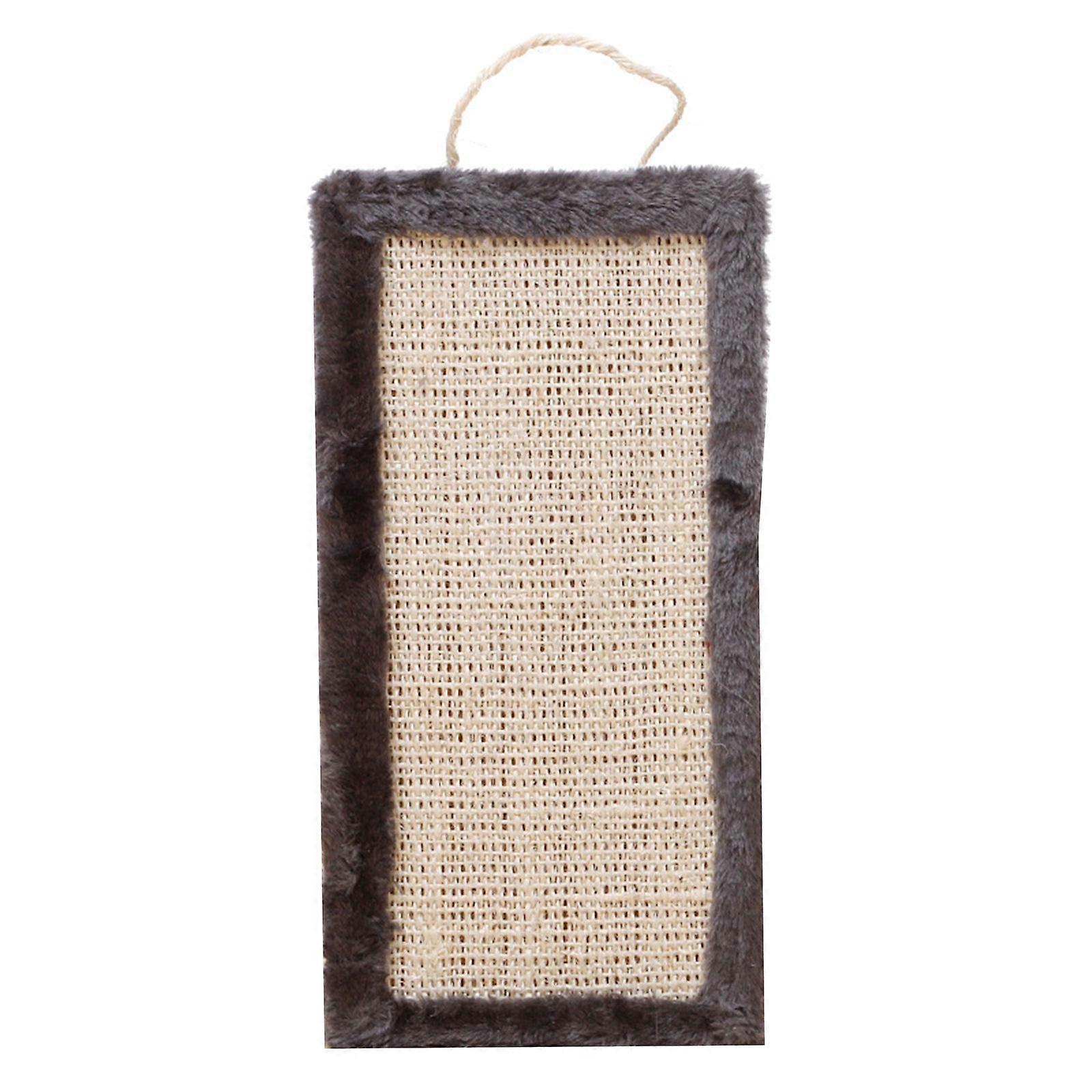Cats Scratcher Sisal Board Kitten Scratching Particle Board Lounge Bed Rectangle Scratching Post Cat Claw Training Pad Gray