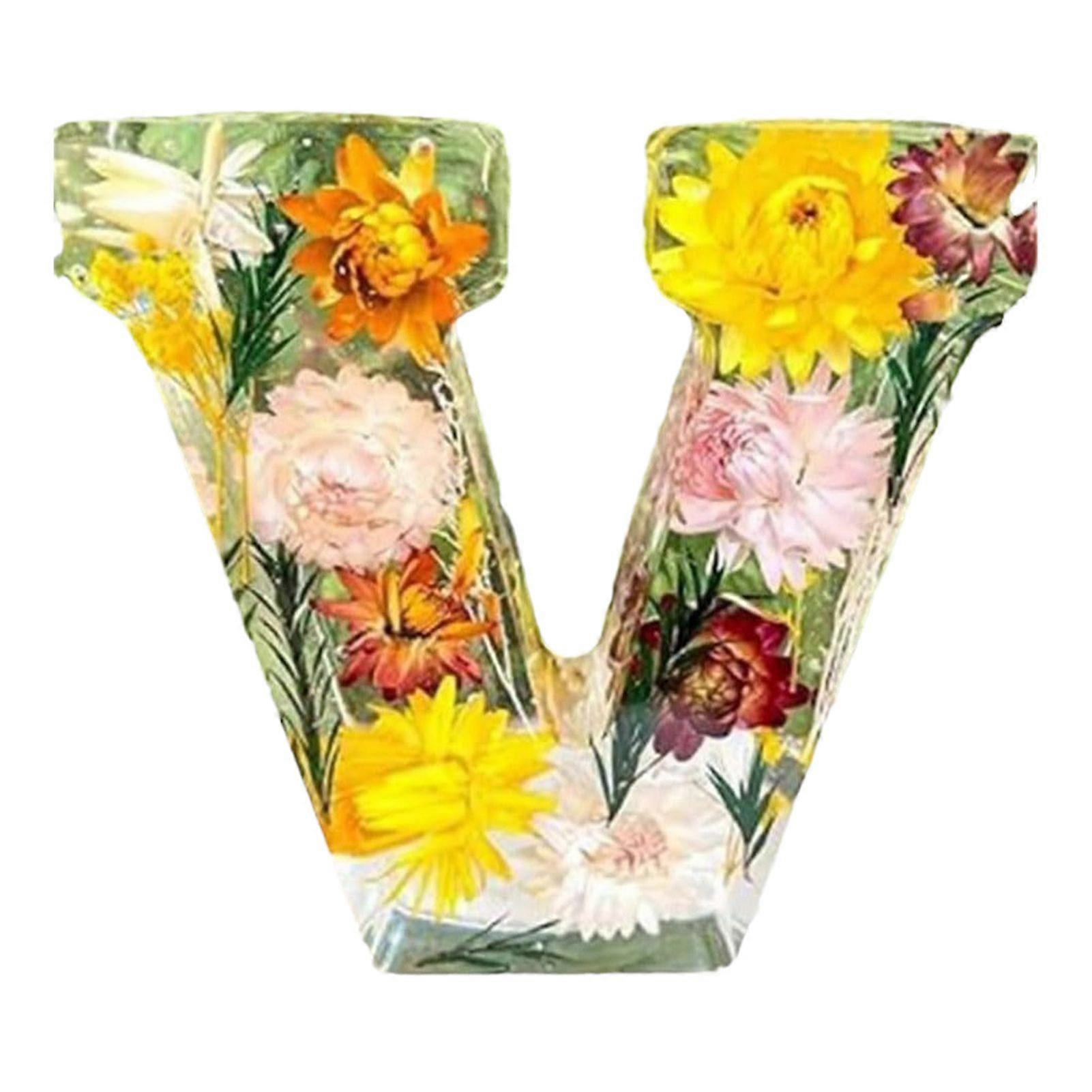 Personalized Flower Letters Night Light Pressed Flower Lamp LED Base with Multiple Colors Glow 3 Modes USB Powered Ornament for Girls Bedroom Party Ho