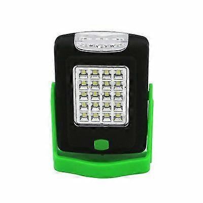 Portable Flashlight 2 Modes 20+3 LEDs Lamp With Magnetic Working Stand Folding Hook Light Torch Lanterna Green Lamp Torch