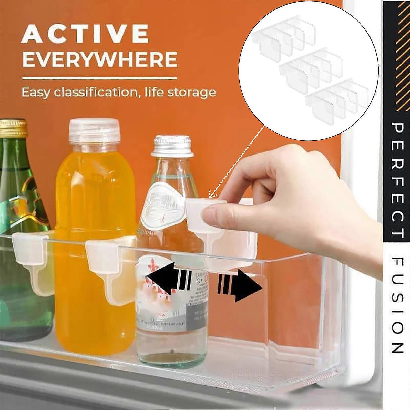 Fridge Space Allocator Refrigerator Divider Baffle Removable Buckle