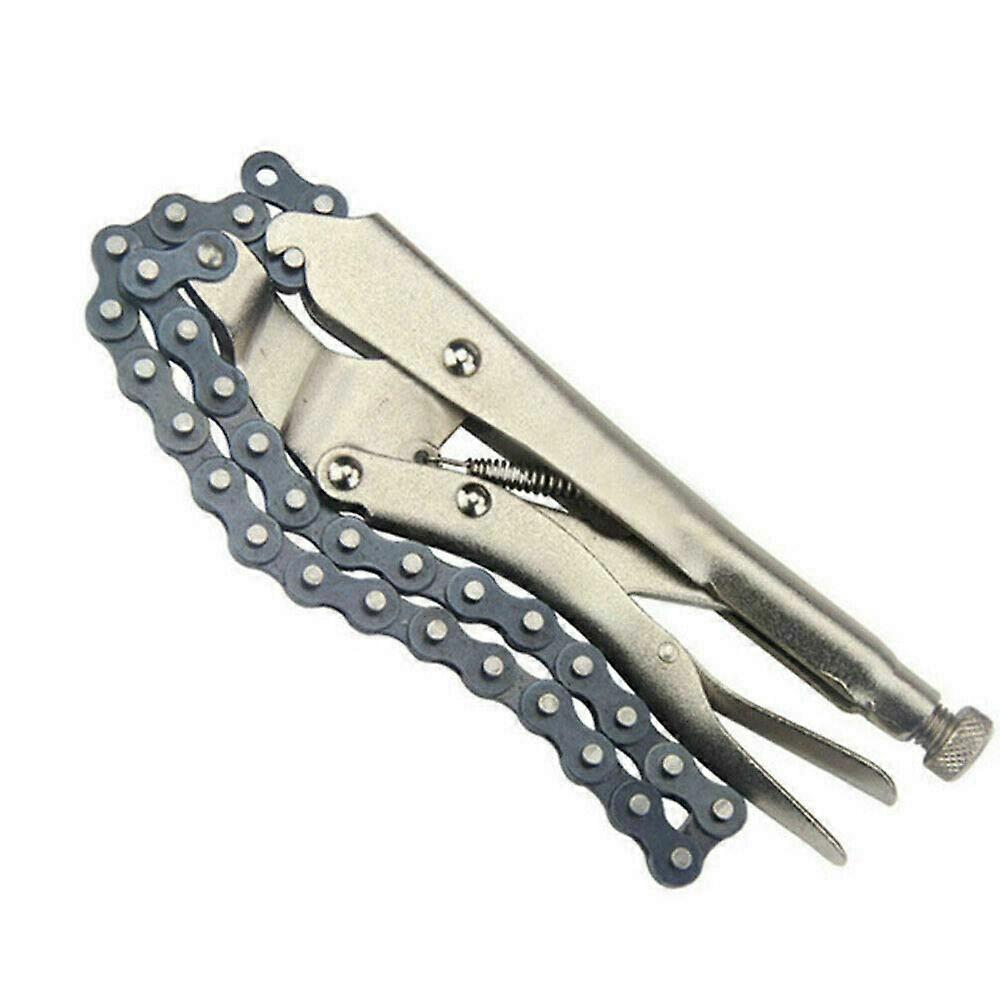 Locking Chain Clamp for Oil Filter and Pipe Vise, 19 Inches Heavy-Duty Steel, Compatible with Various Sizes
