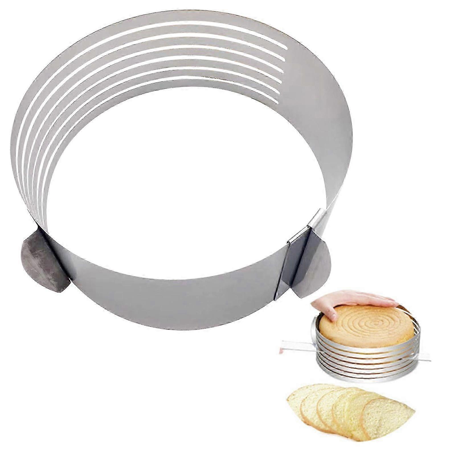 Coupe-gâteau réglable en acier inoxydable pour gâteaux étagés de 6 à 8 pouces