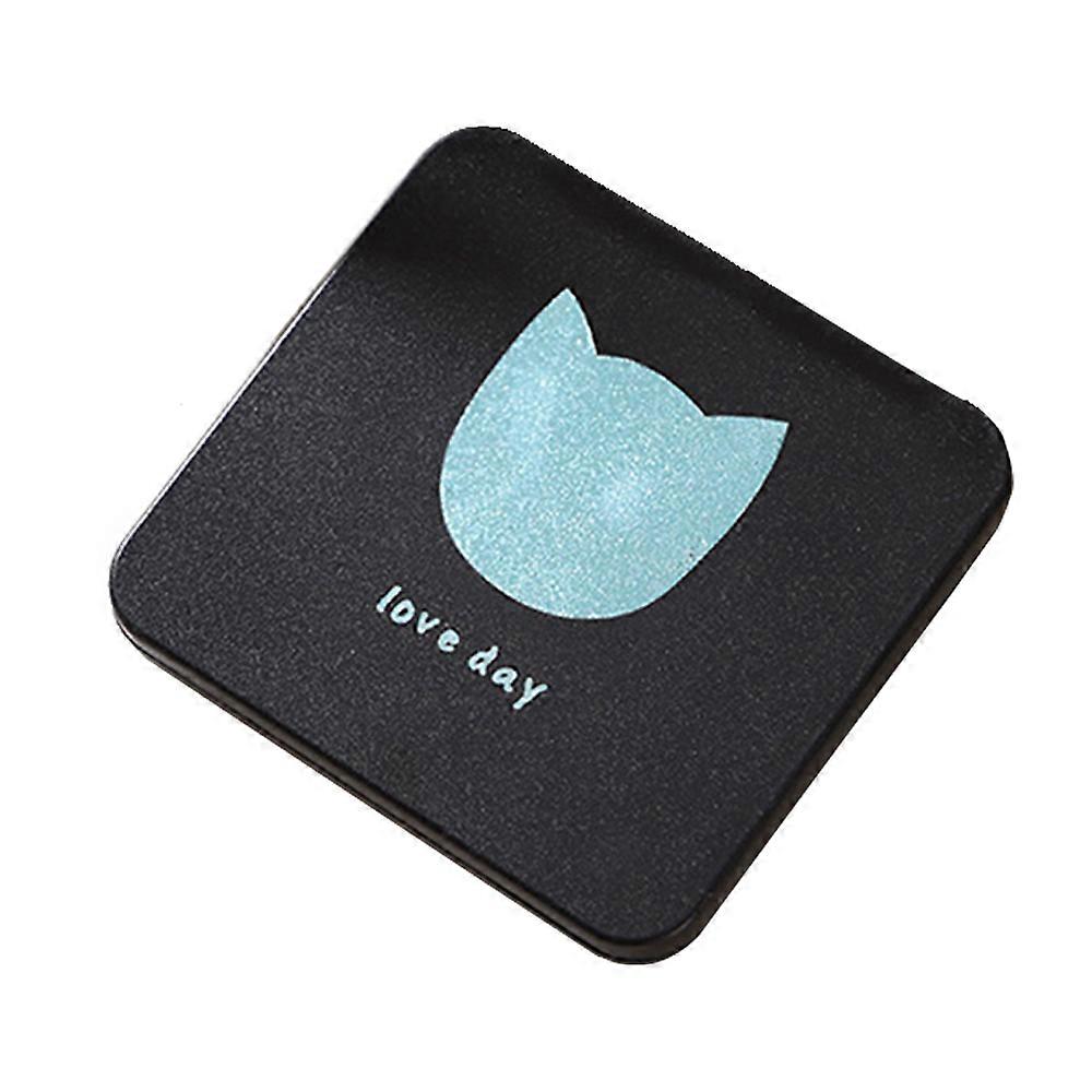 Compact Travel Makeup Magnifying Mirror Small Portable Folding Mirror with Handheld and Easy to Carry Black