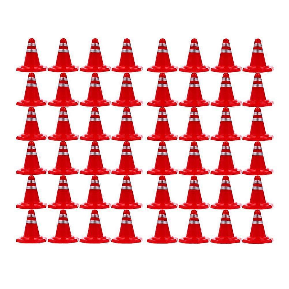 60Pcs Traffic Road Cones Pretend Play Toys Roadblocks Simulation Traffic Signs