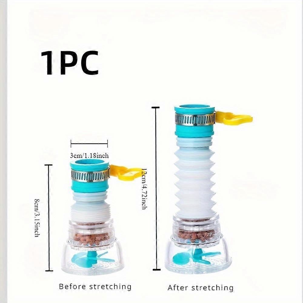 Expandable Splash-Proof Kitchen Faucet with Maifanshi Filter - Rotating Drainage, Fits 16-26mm Cylindrical Faucets