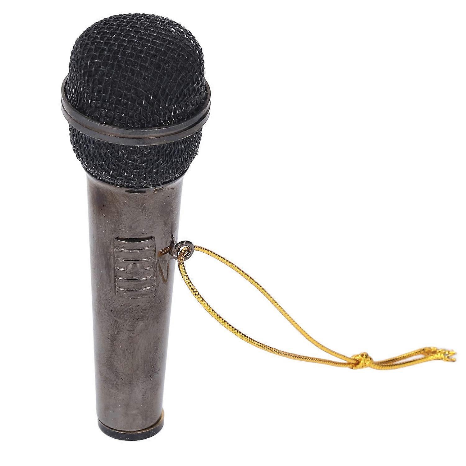Miniature Microphone Model Lifelike Decoration Exquisite Craft Simulated Musical Instrument Ornament